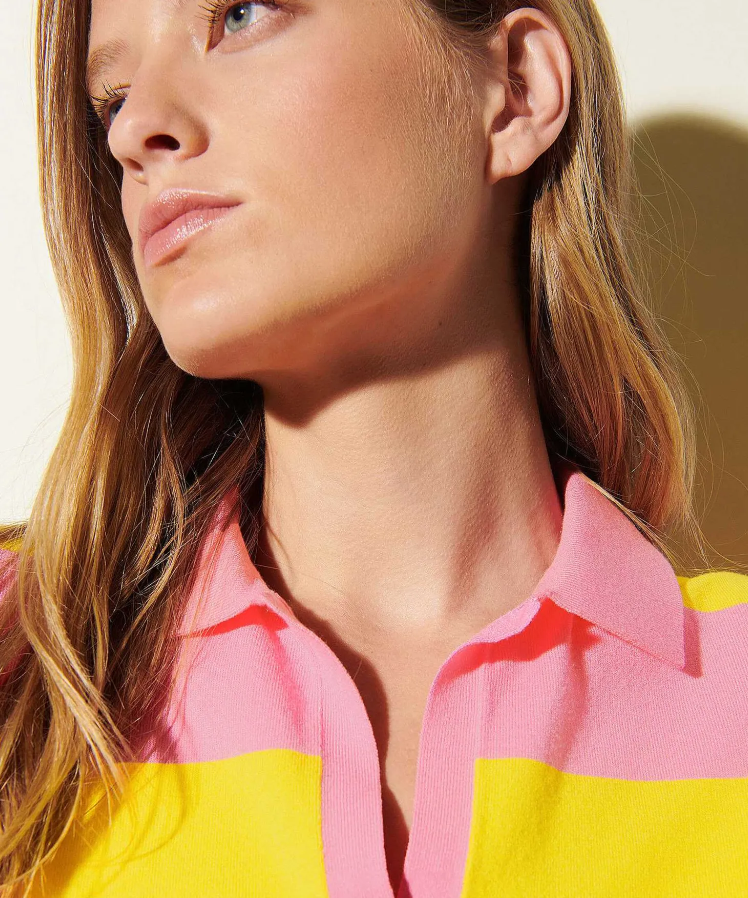 Luisa Cerano Poloshirt Mouwloos Strepen