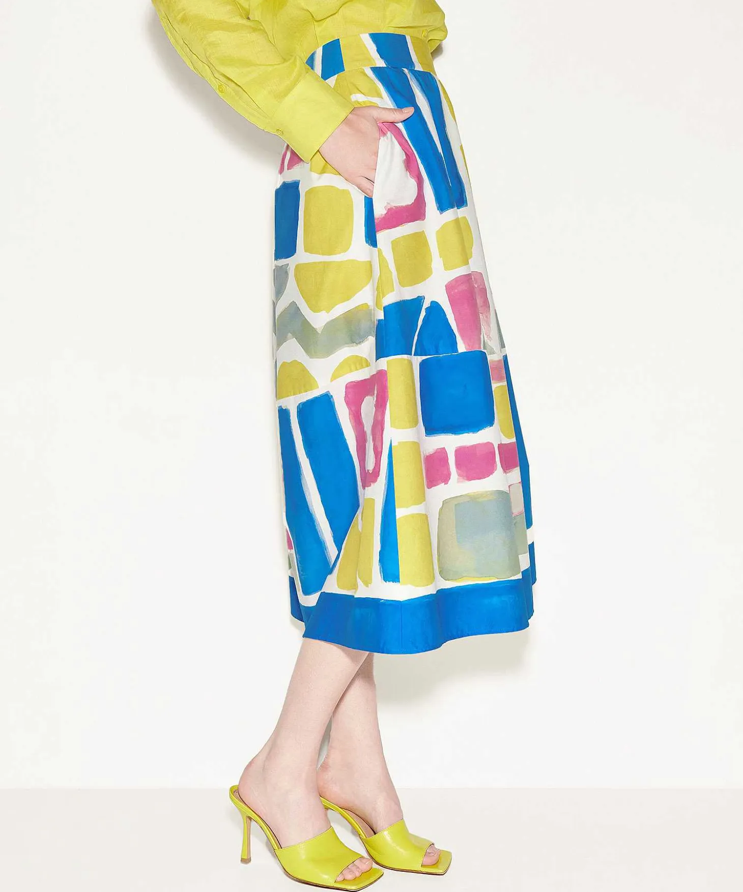 Luisa Cerano Poplin Rok Grafische Print