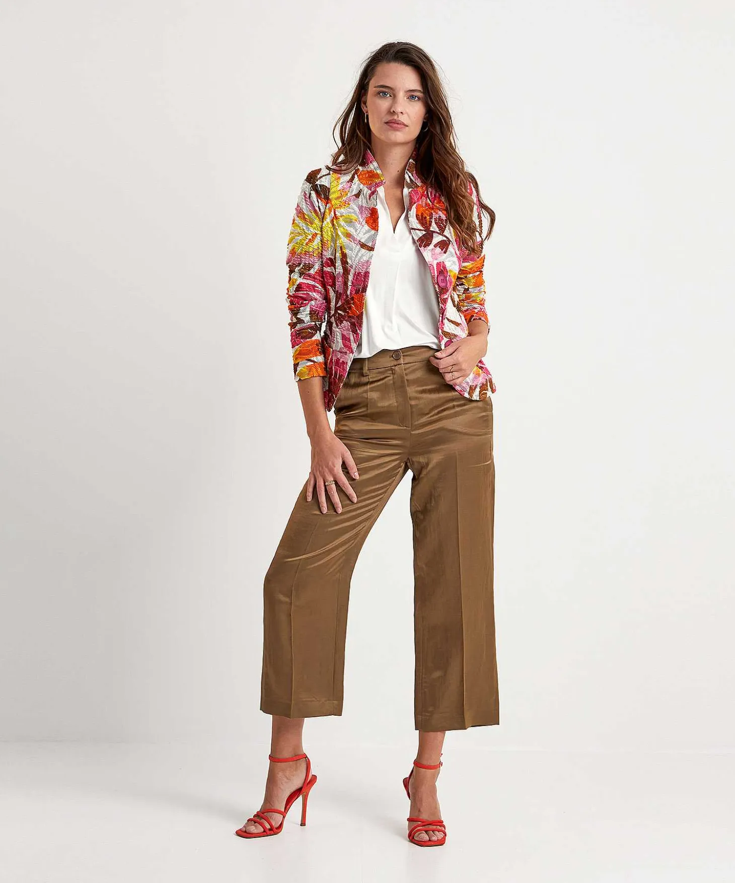 Luisa Cerano Silky Cropped Pantalon