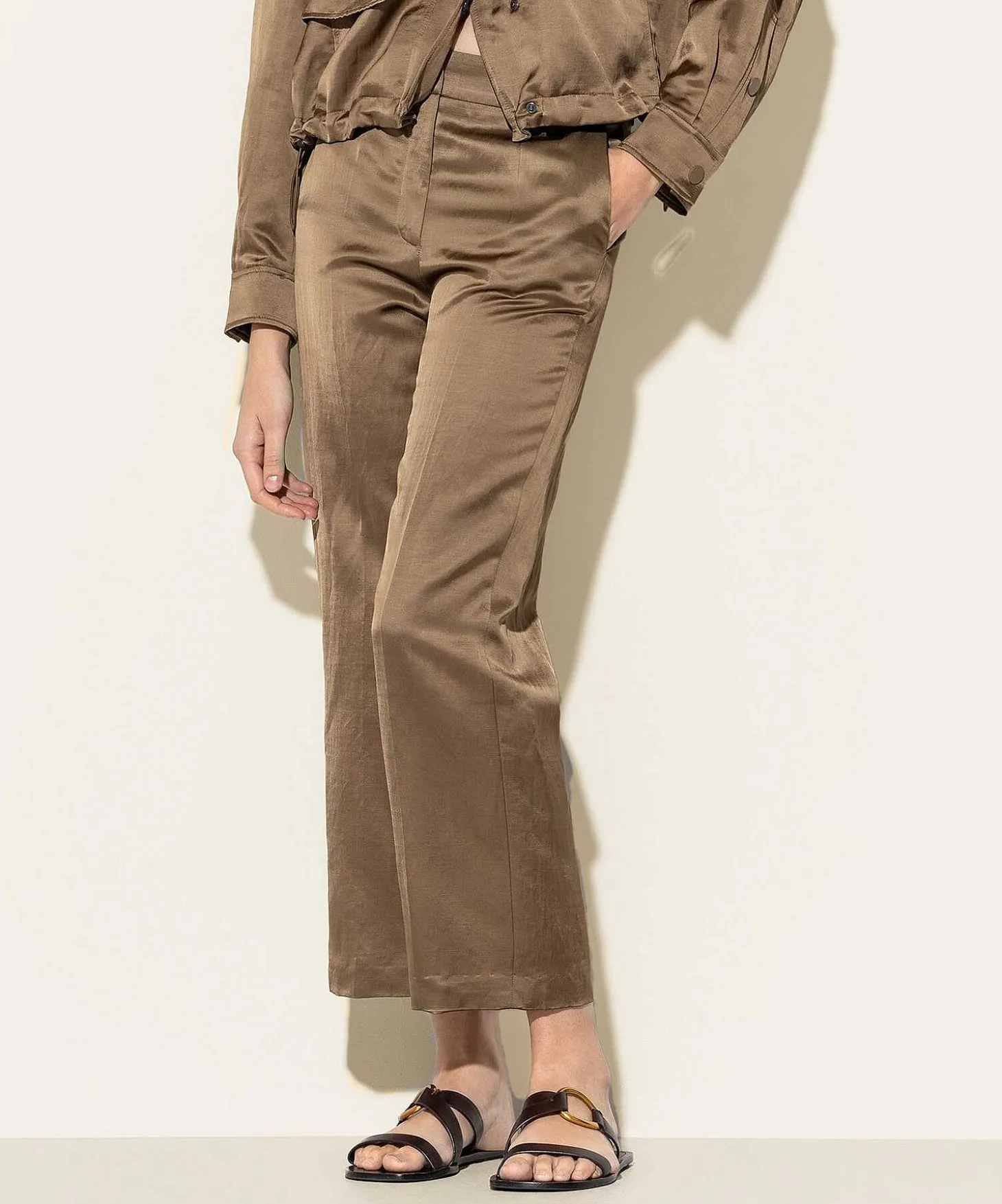 Luisa Cerano Silky Cropped Pantalon