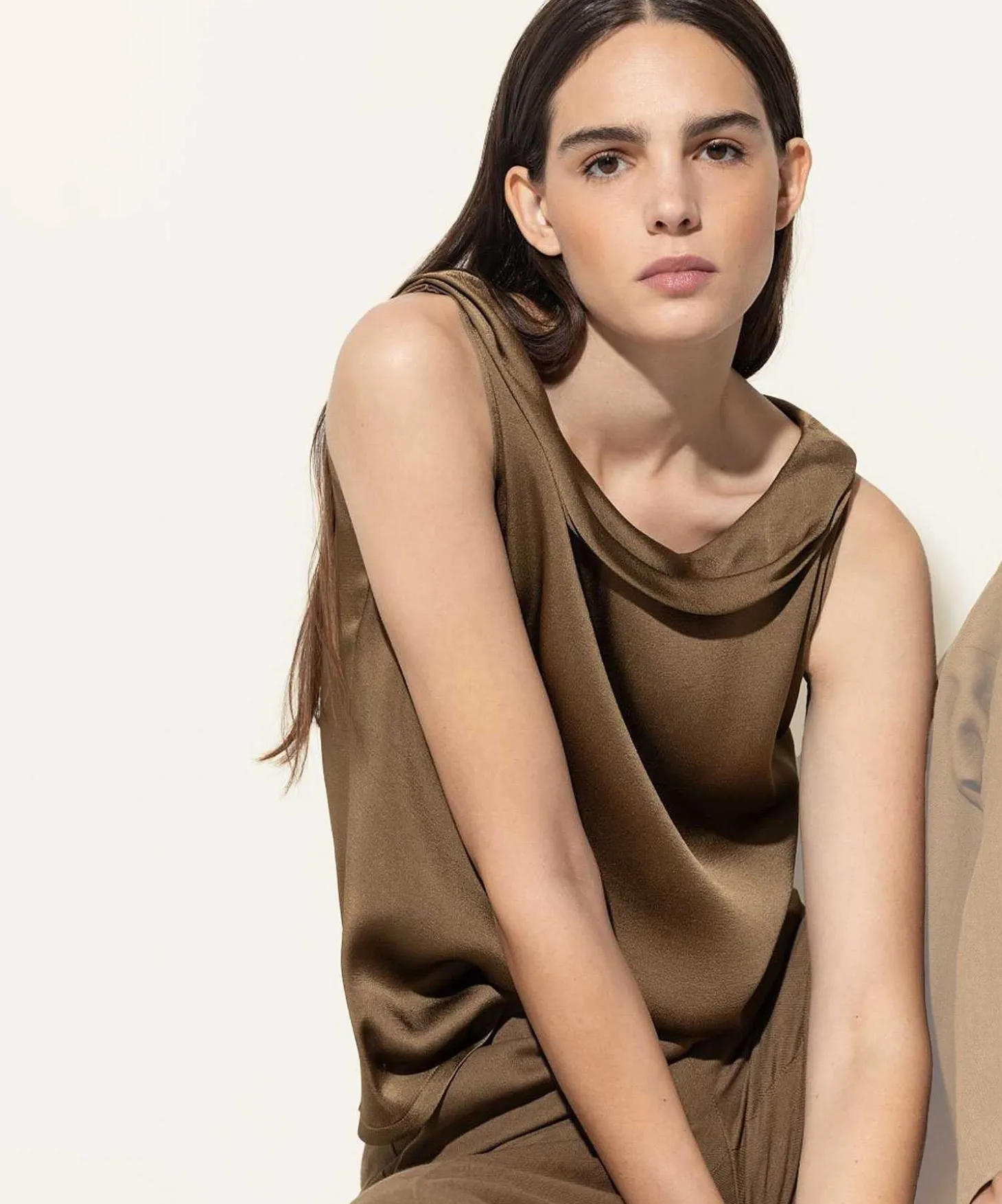 Luisa Cerano Silky Top Met Watervalhals