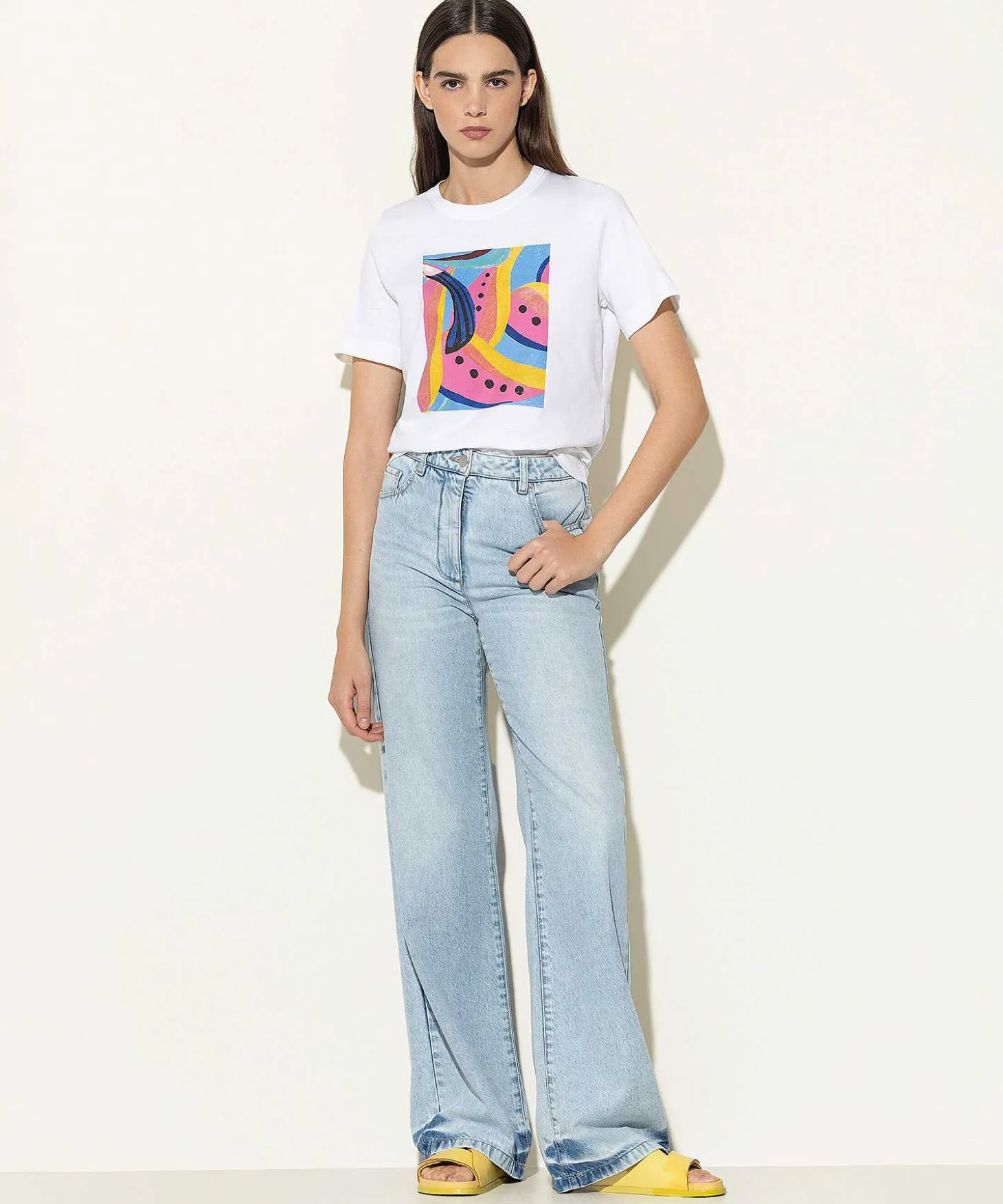 Luisa Cerano T-Shirt Tropical Print