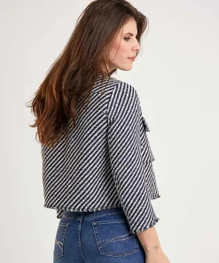 Luisa Cerano Tweed Blazer Strepen