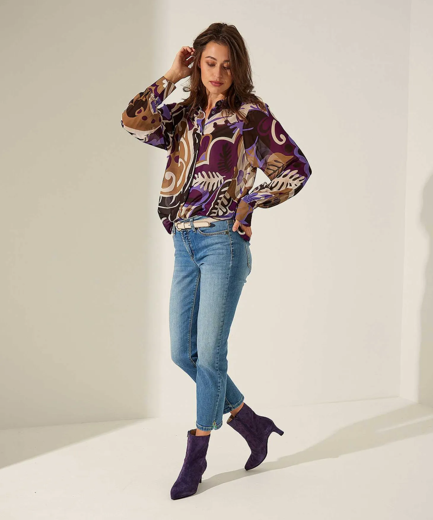 Luisa Cerano Voile Blouse Flowerprint