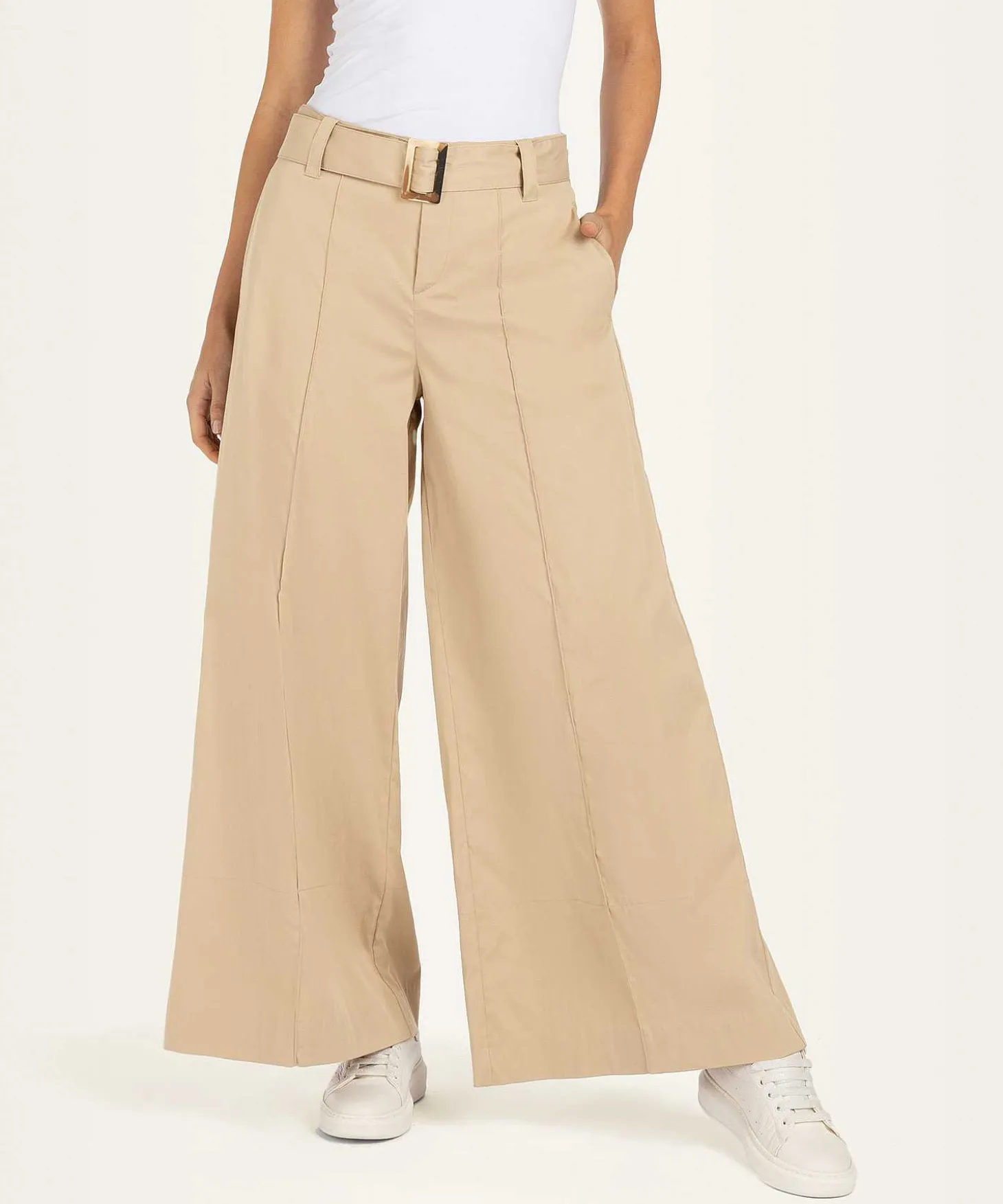 Mac Jeans Ultra Wide Leg Broek Ceintuur Carletta