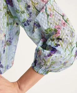 Marc Cain Blouse Bloemenprint Met Roezelrandje