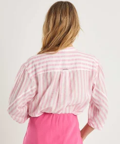 Marc Cain Cotton Voile Blouse Strepen