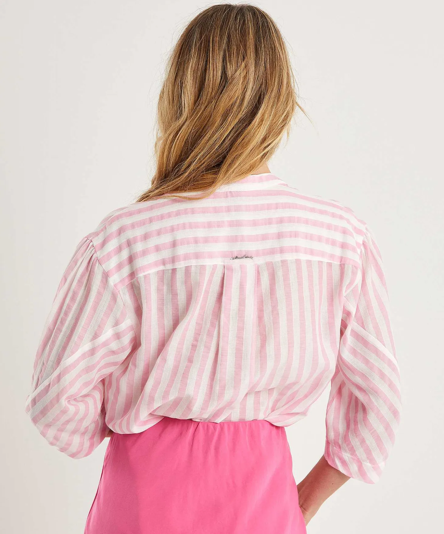 Marc Cain Cotton Voile Blouse Strepen