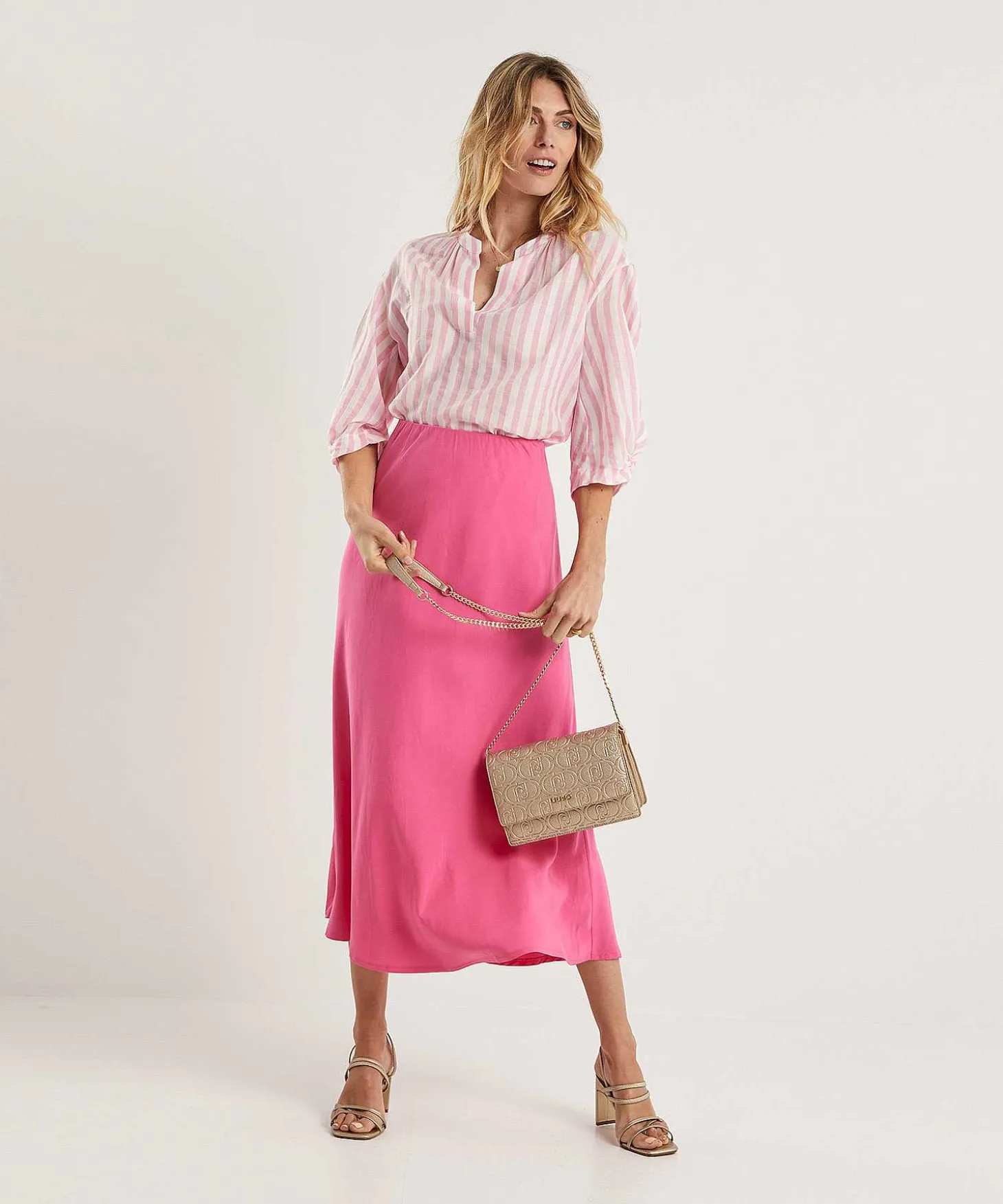 Marc Cain Cotton Voile Blouse Strepen