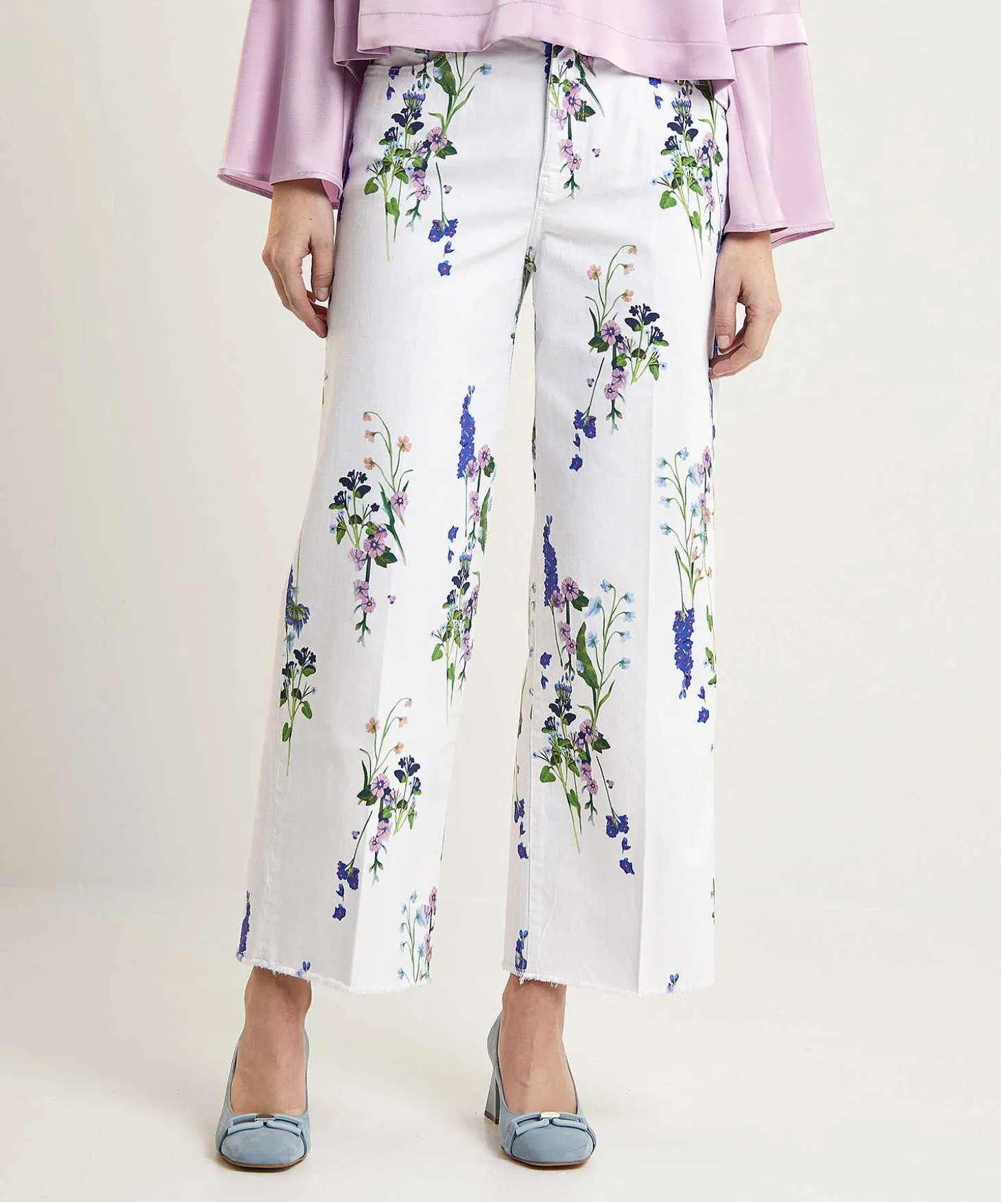 Marc Cain Cropped Jeans Met Bloemenprint Wylie