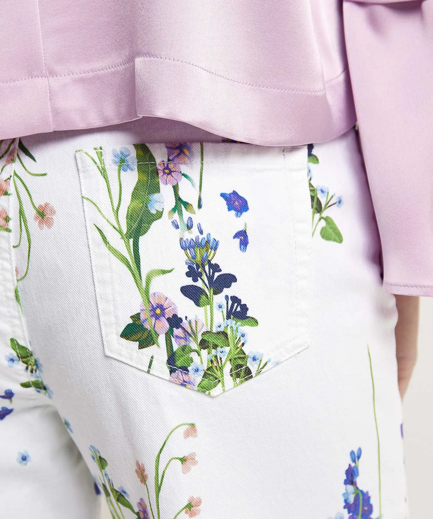 Marc Cain Cropped Jeans Met Bloemenprint Wylie