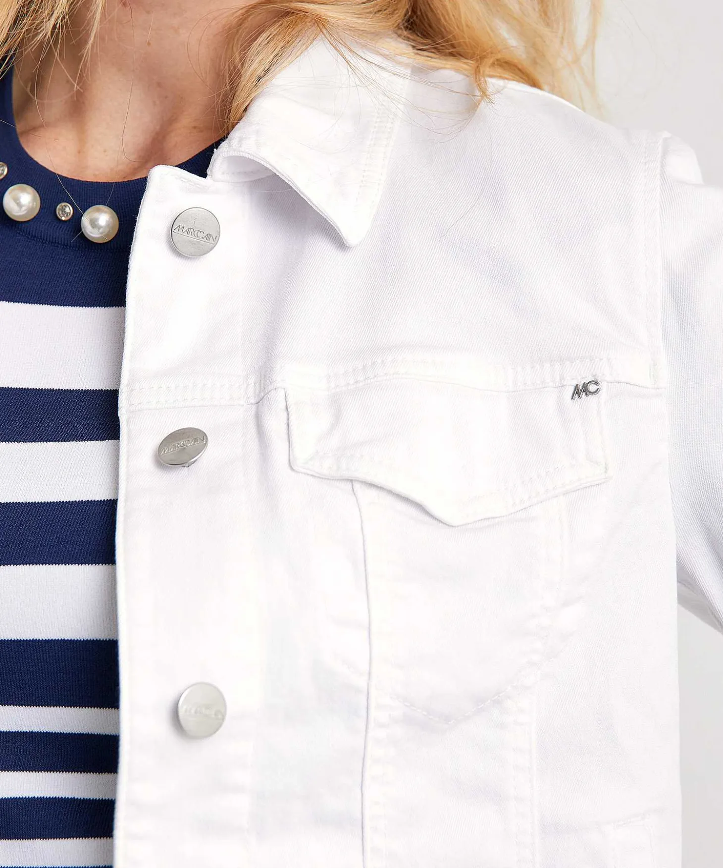 Marc Cain Denim Jasje Met Rafeltjes