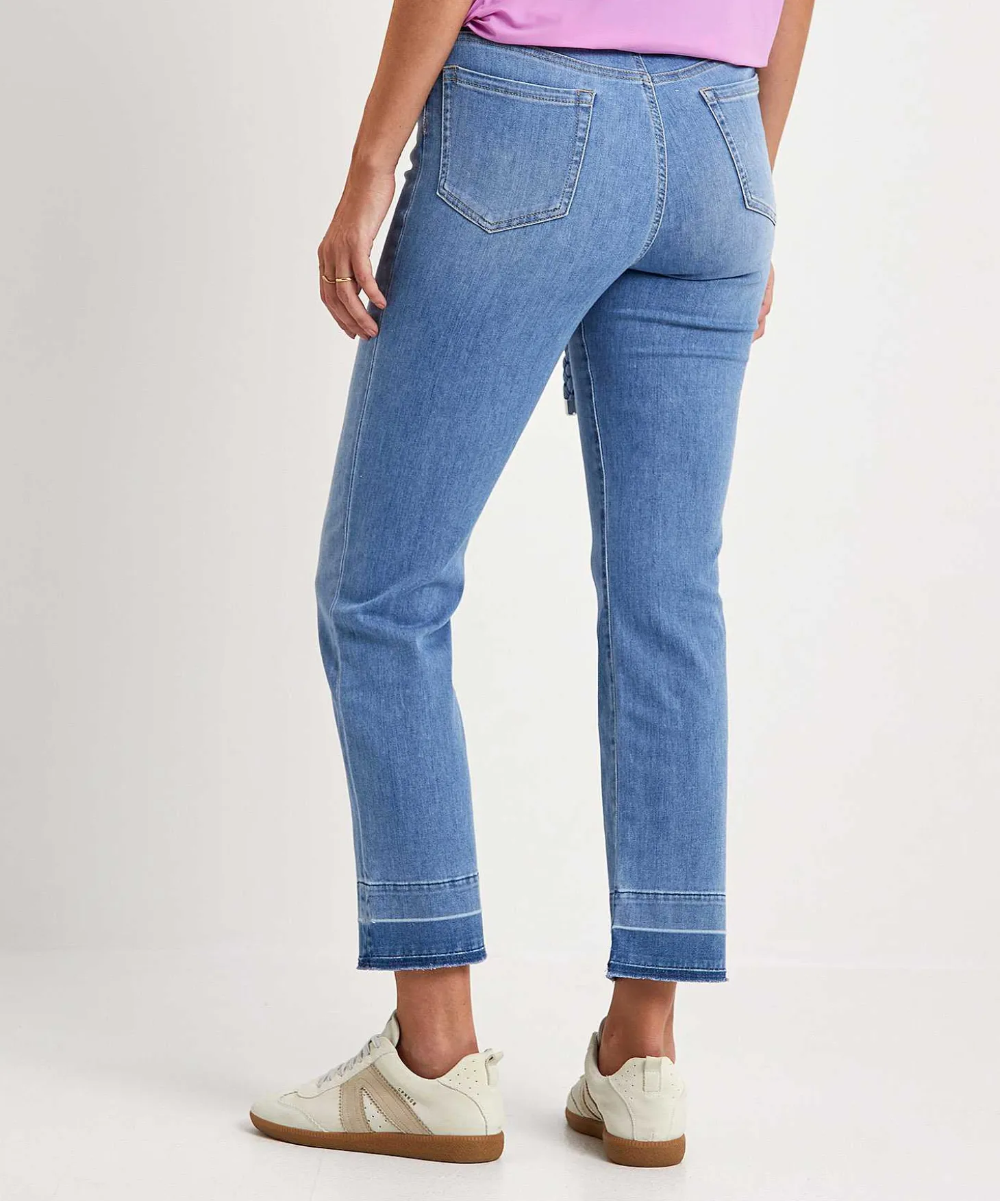 Marc Cain Kick Flare Jeans Met Vlechtceintuur Fyli