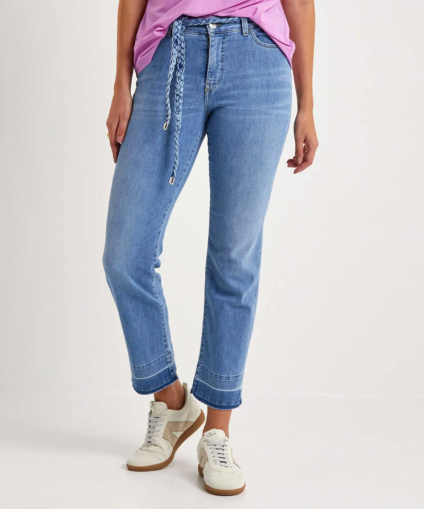 Marc Cain Kick Flare Jeans Met Vlechtceintuur Fyli