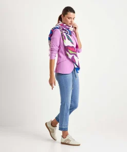 Marc Cain Kick Flare Jeans Met Vlechtceintuur Fyli