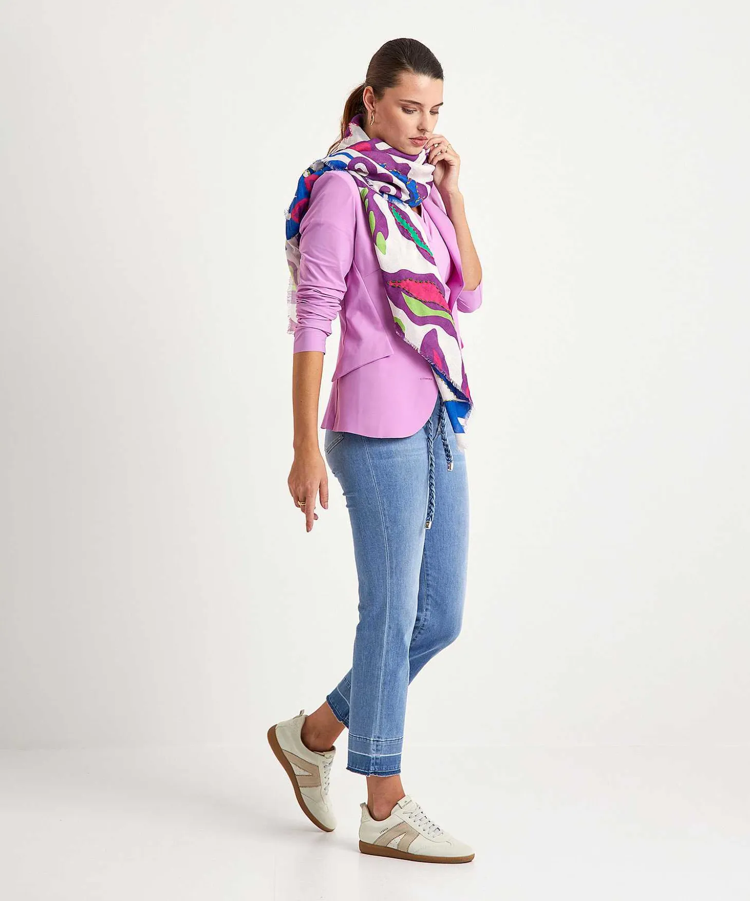 Marc Cain Kick Flare Jeans Met Vlechtceintuur Fyli
