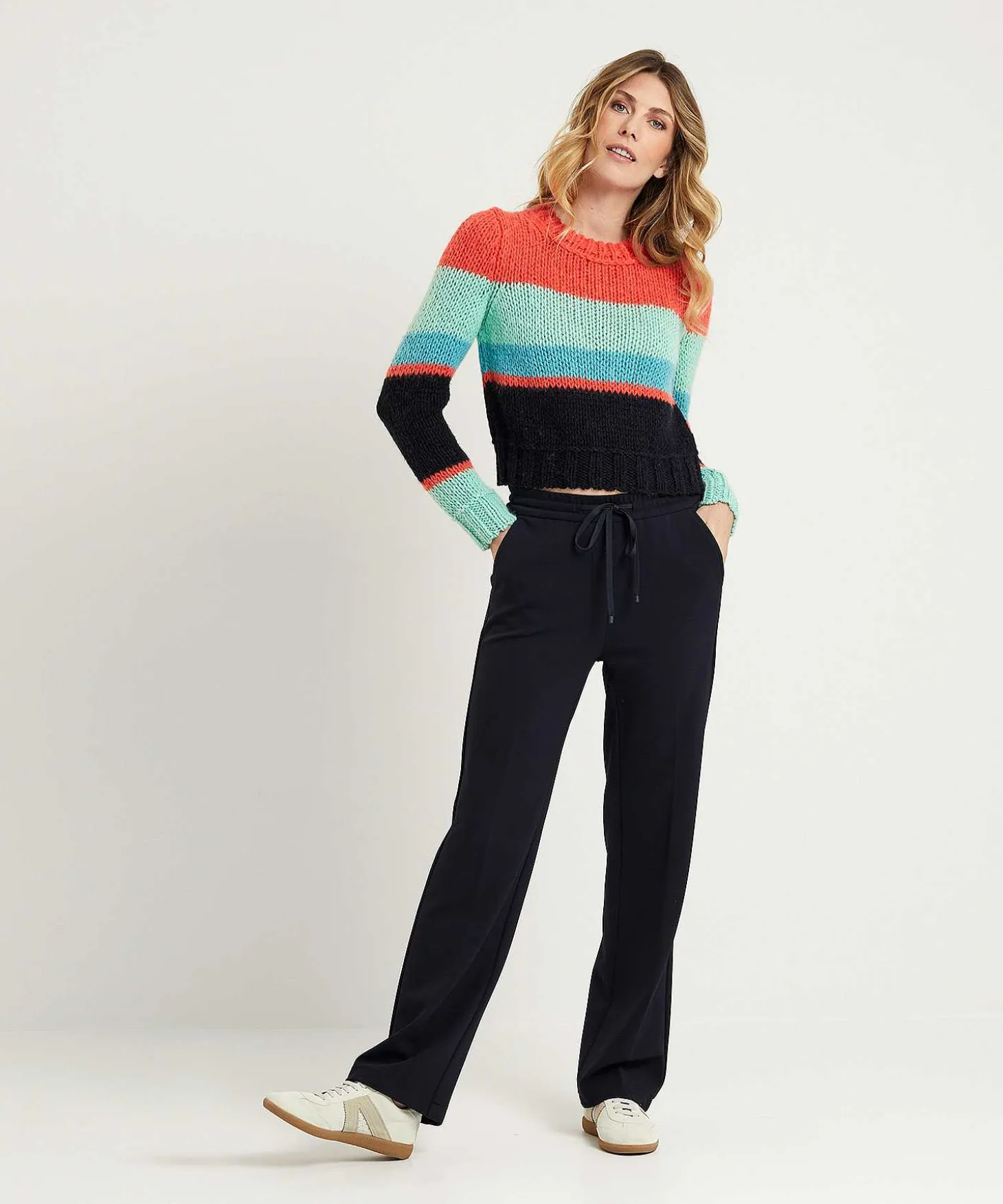 Marc Cain Korte Colorblock Trui