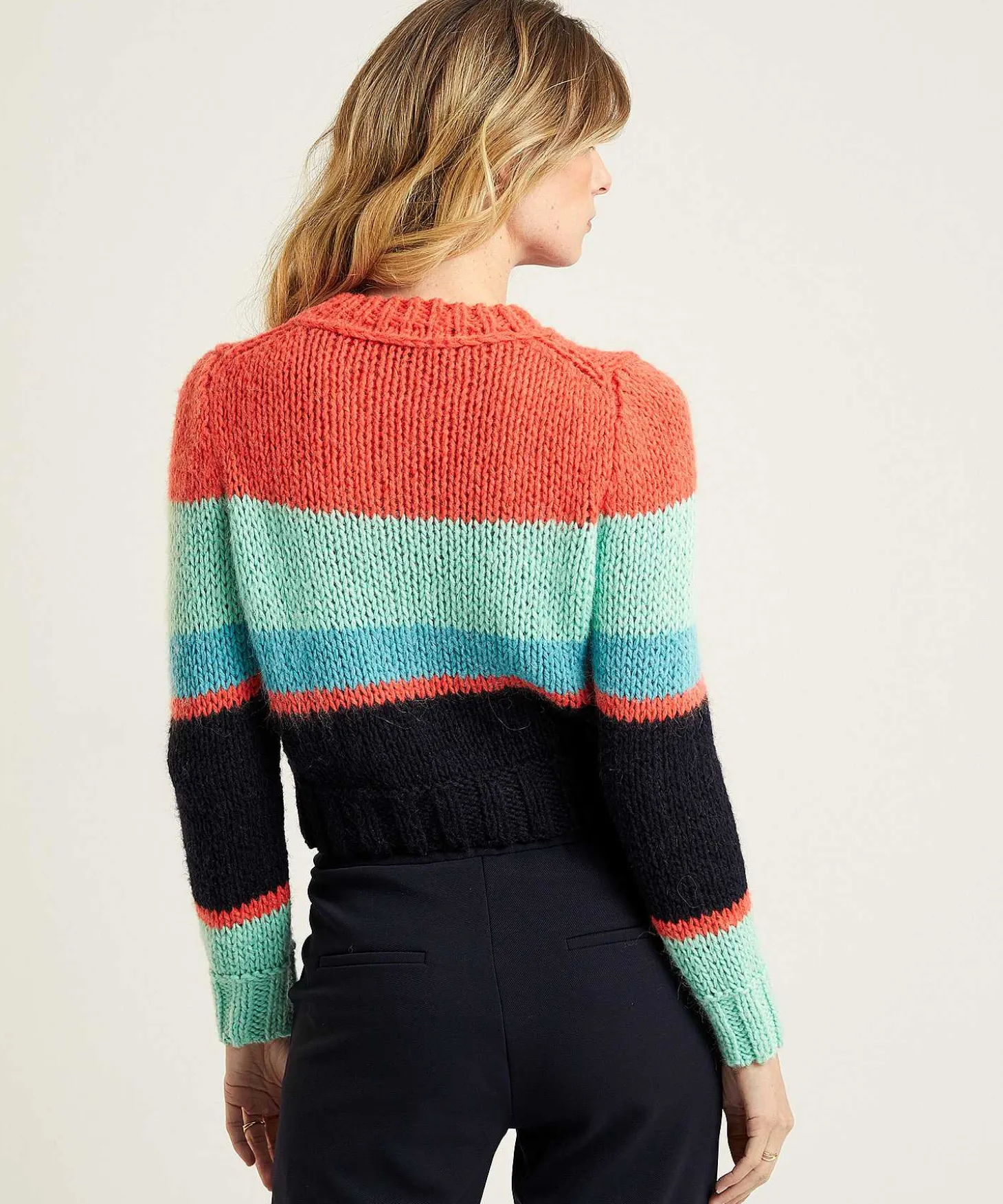 Marc Cain Korte Colorblock Trui