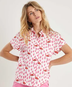 Marc Cain Poplin Blouse Flamingo