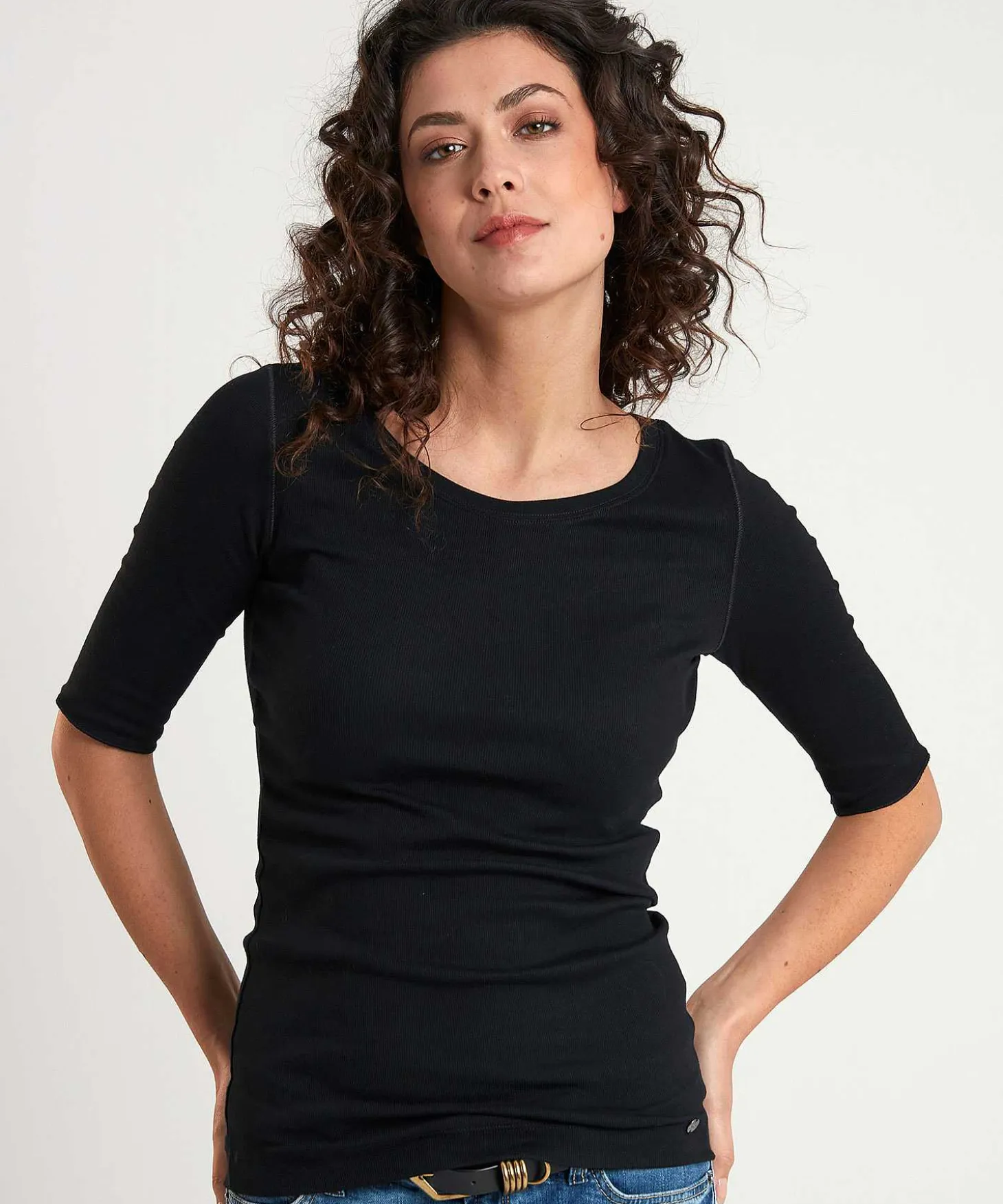 Marc Cain Shirt Korte Mouw Rib