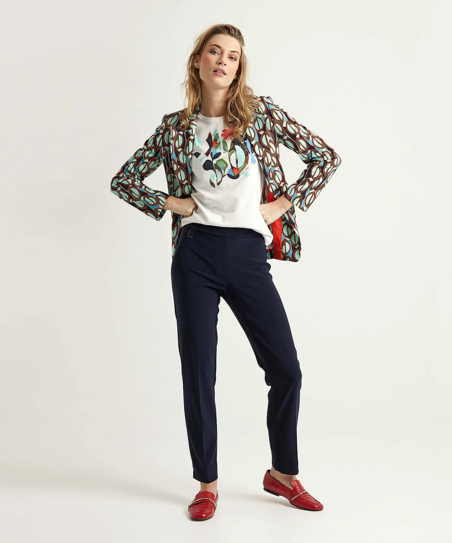 Marc Cain Shirt Print Met Kraaltjes