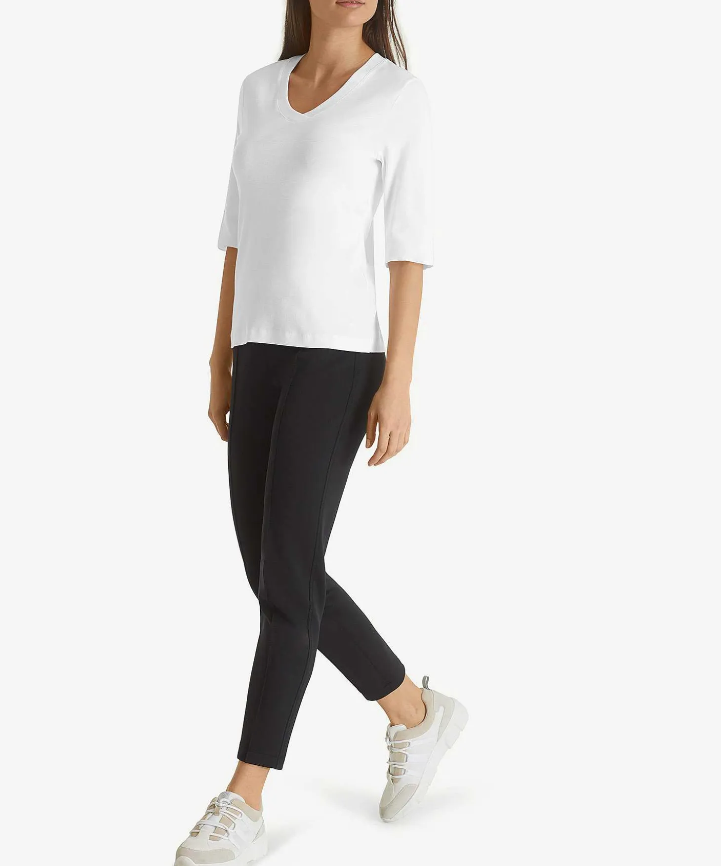Marc Cain Shirt V-Hals Rib