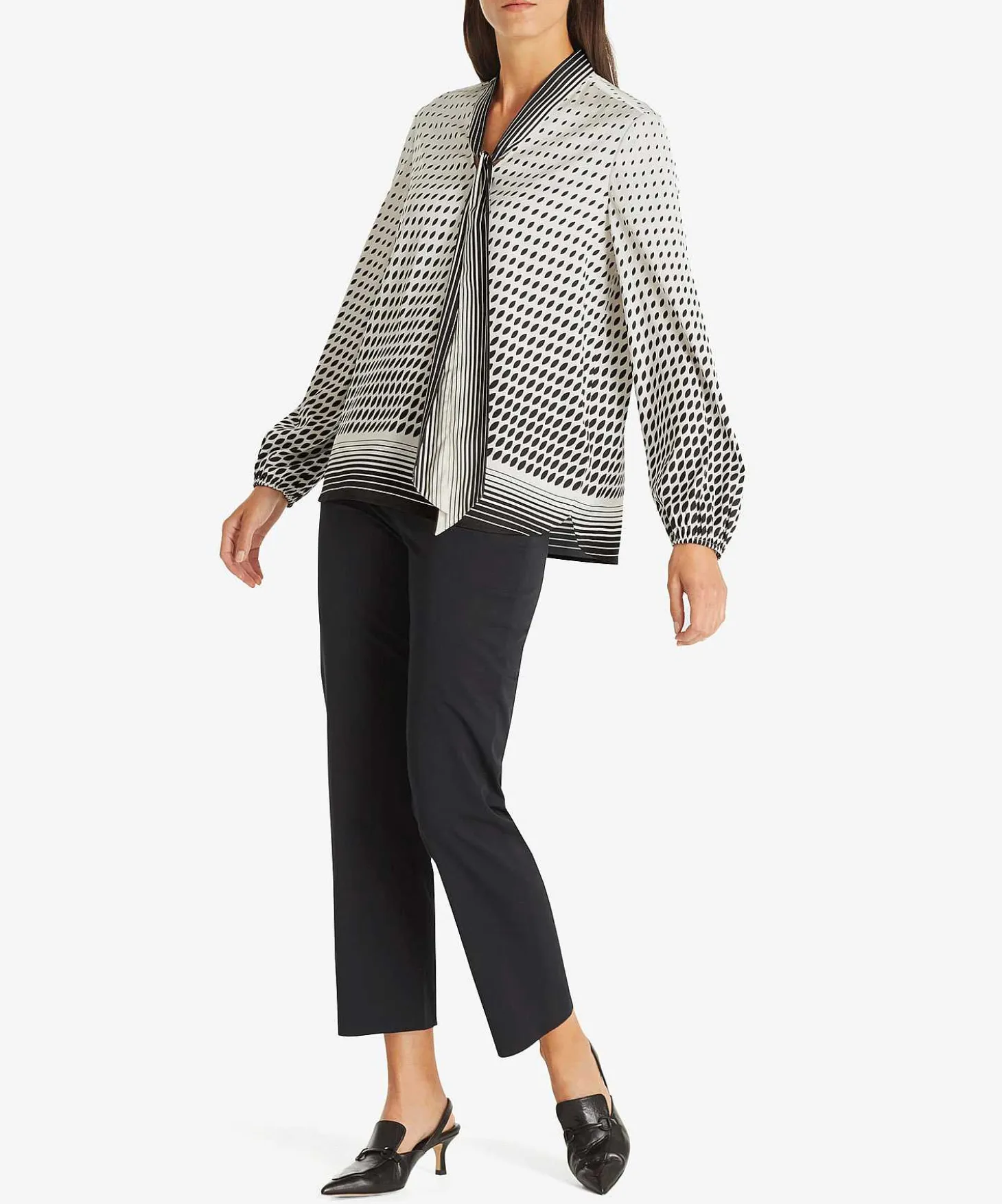 Marc Cain Silky Blouse Graphics Strik