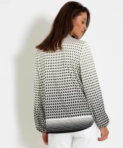 Marc Cain Silky Blouse Graphics Strik