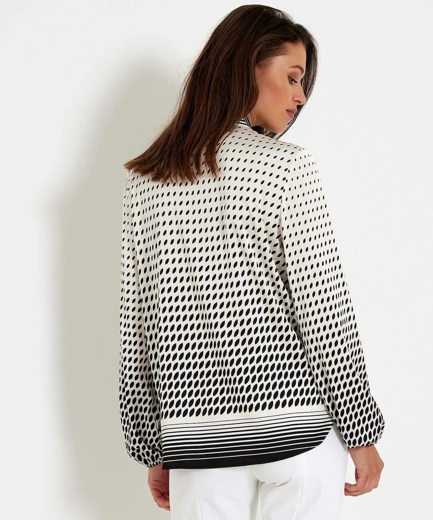 Marc Cain Silky Blouse Graphics Strik
