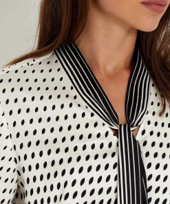 Marc Cain Silky Blouse Graphics Strik