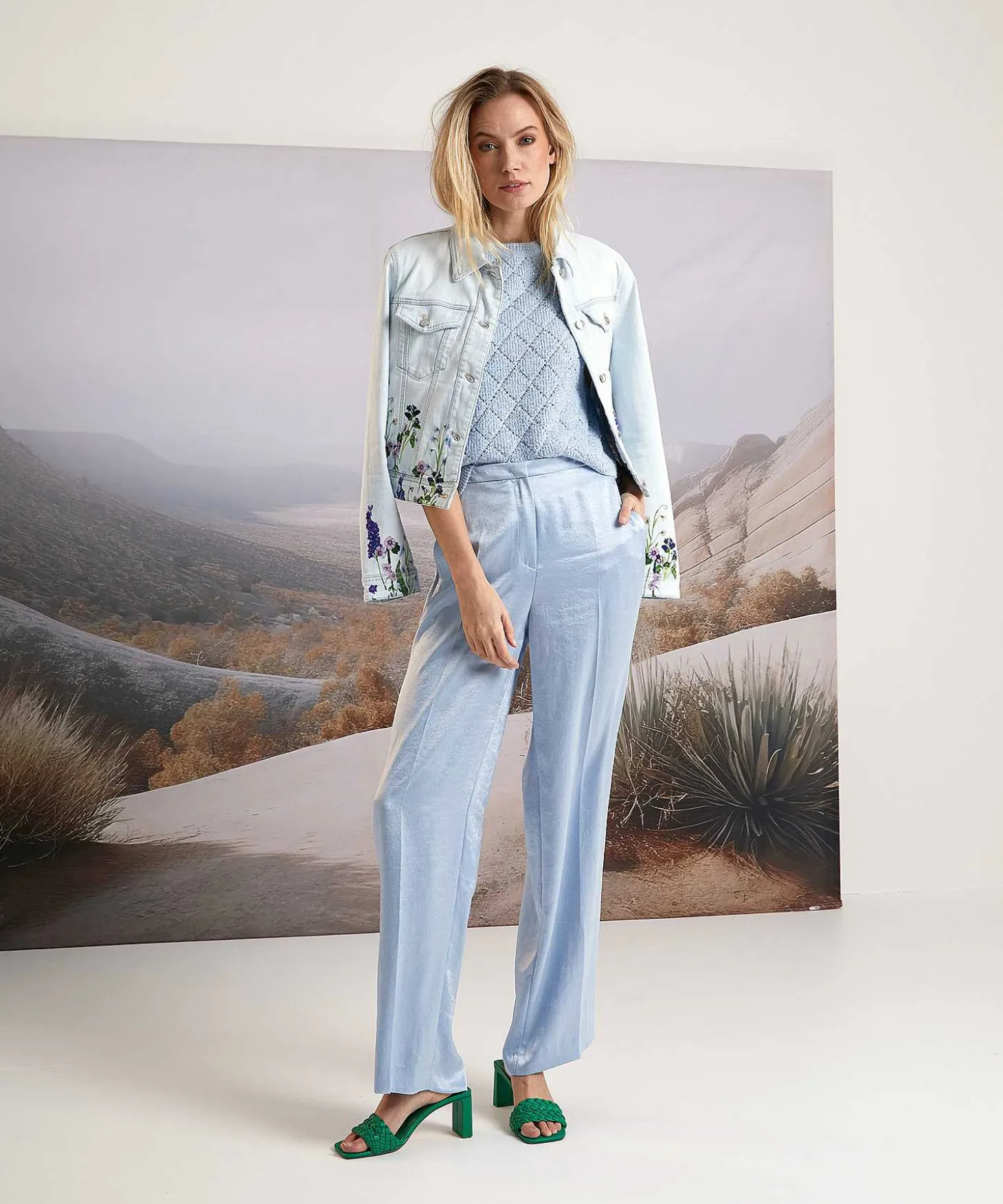 Marc Cain Silky Wide Leg Broek Wukari