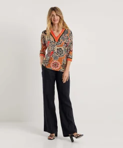 Marc Cain Slinky Kimono Top Bloemprint
