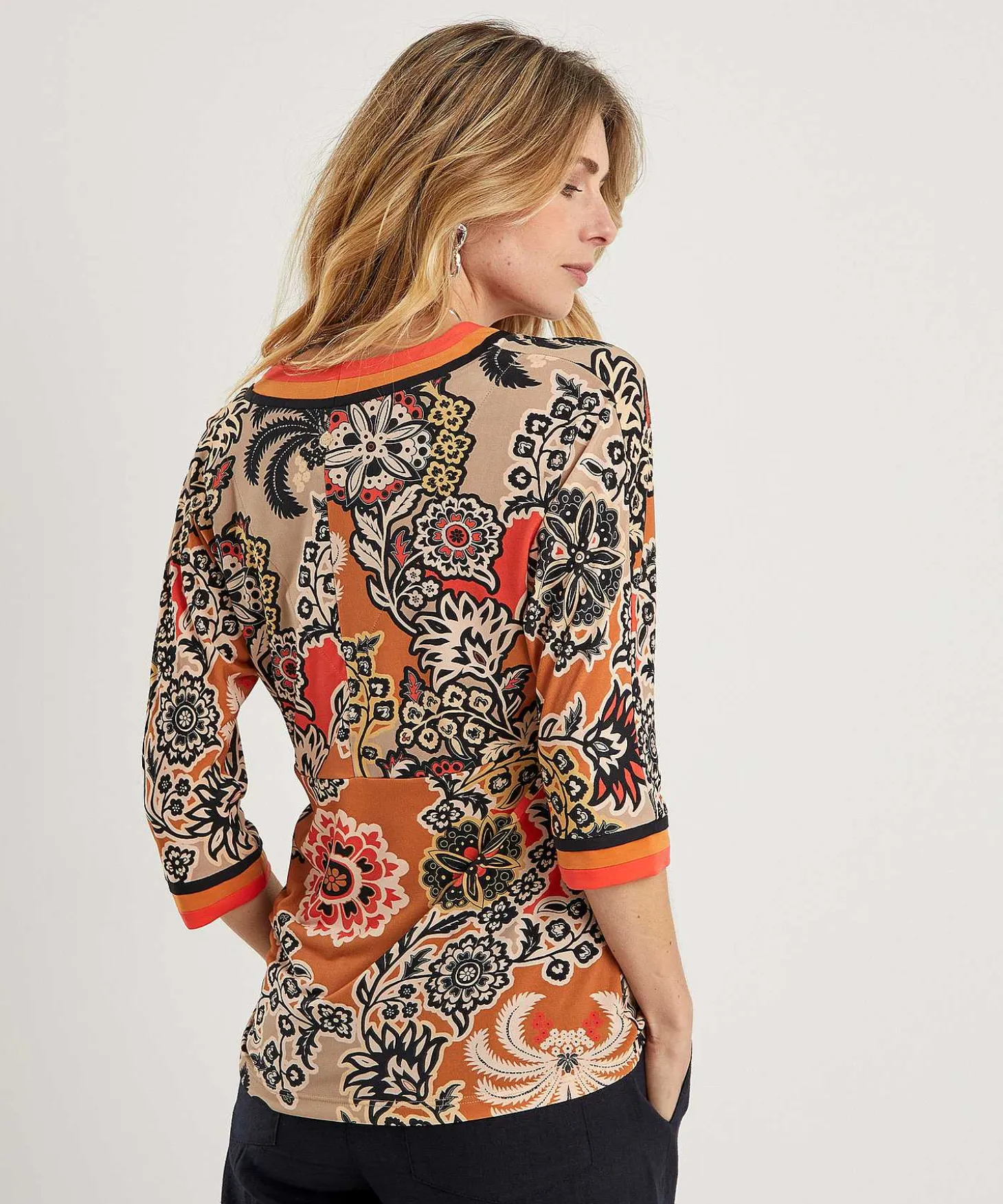 Marc Cain Slinky Kimono Top Bloemprint