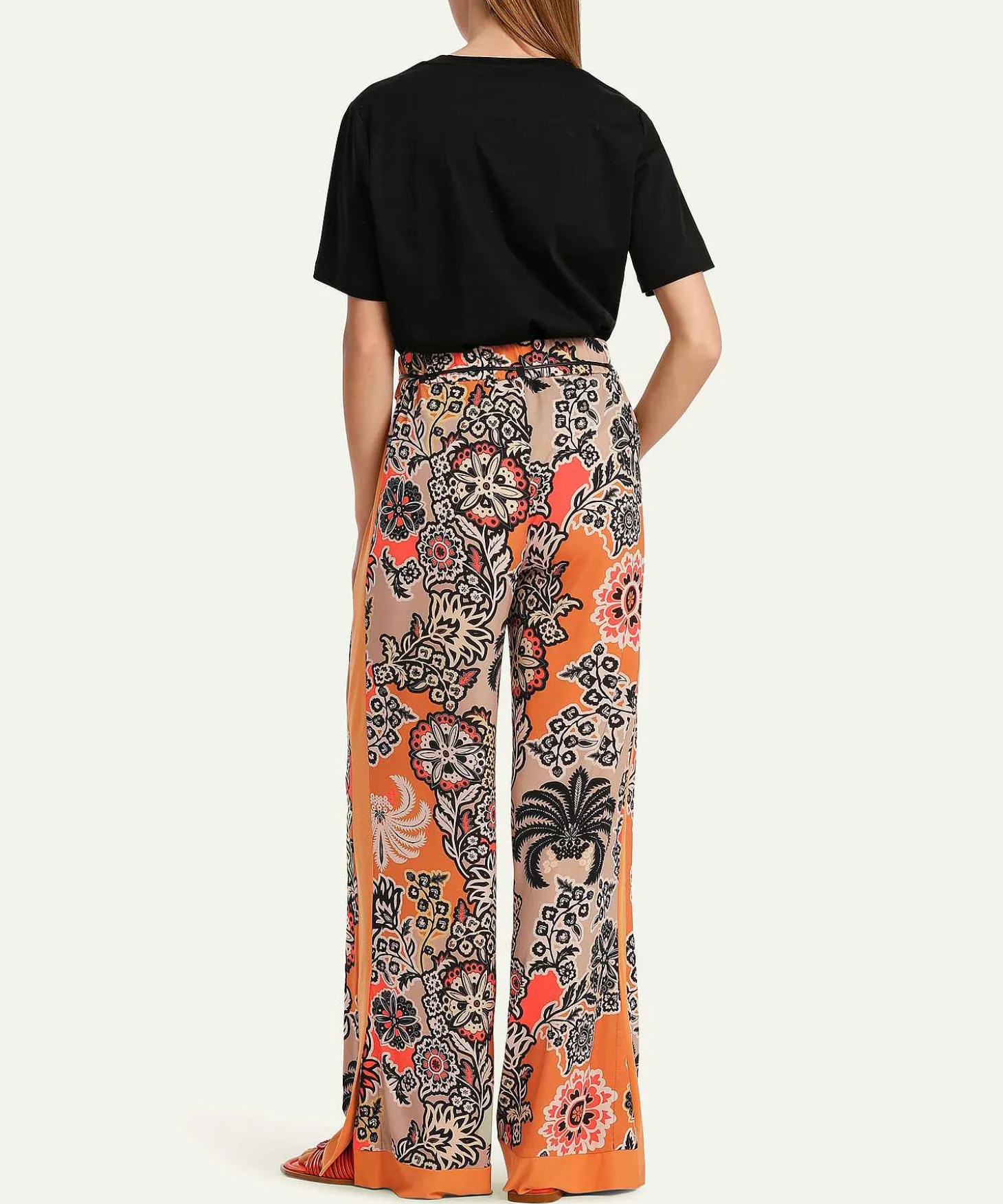 Marc Cain Slinky Palazzobroek Bloemprint Wedi
