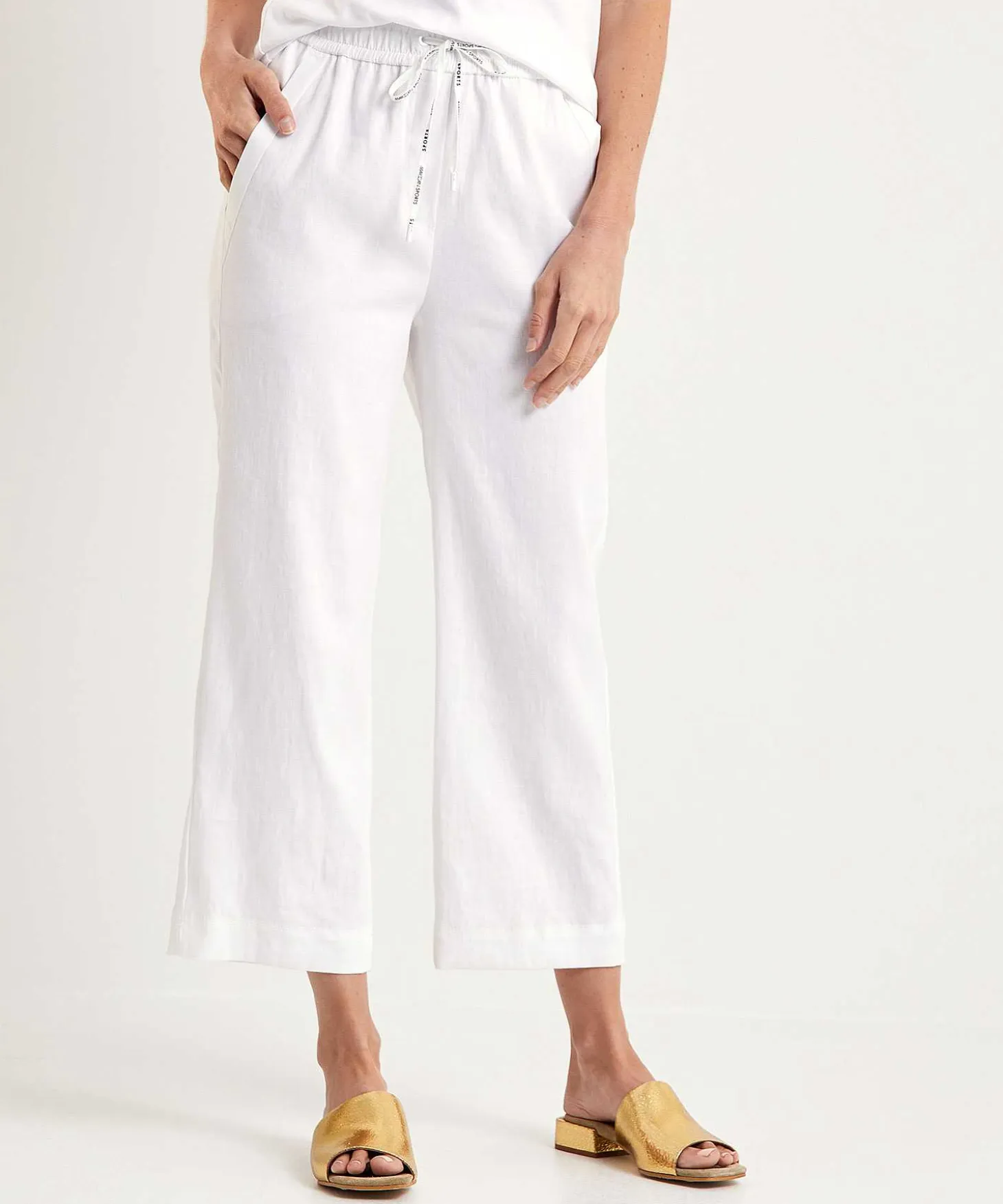 Marc Cain Sports Cropped Broek Linnenmix Wusu