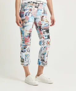 Marc Cain Sports Cropped Jeans Fotoprint Fyli