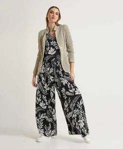 Marc Cain Sports Plisse Palazzo Broek Bloemenprint Wolin