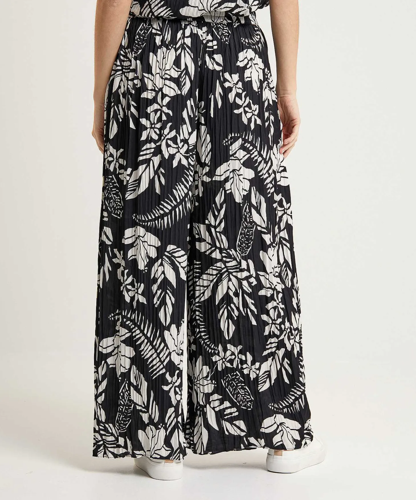 Marc Cain Sports Plisse Palazzo Broek Bloemenprint Wolin
