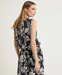 Marc Cain Sports Plisse Top Bloemenprint