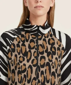 Marc Cain Sports Scuba Jurk Met Rits Mixed Animal