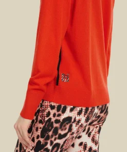 Marc Cain Sports Trui Contrastbies Wolmix
