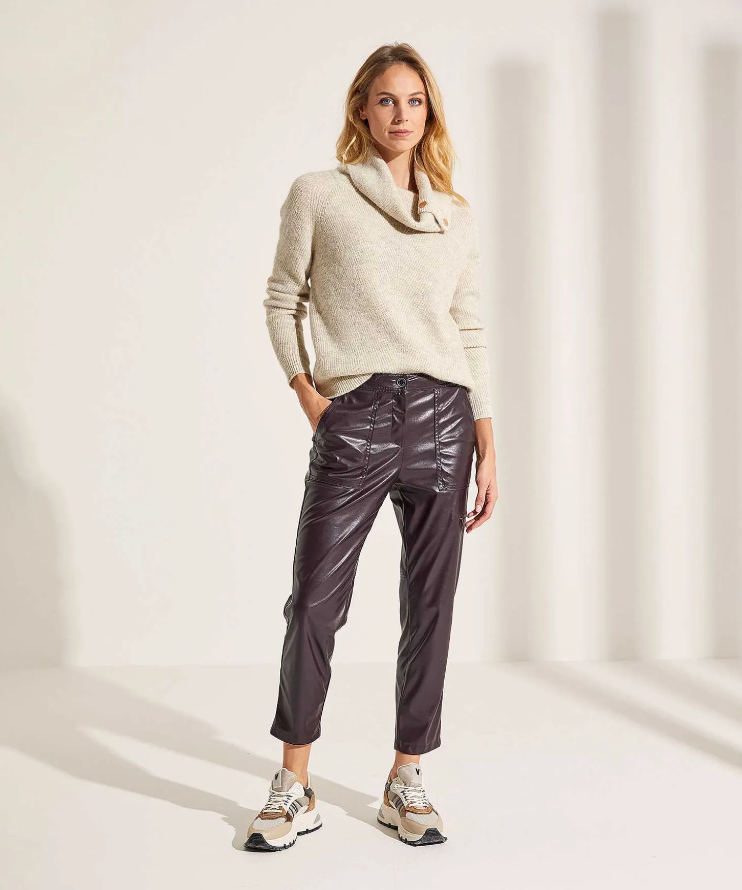 Marc Cain Sports Worker Broek Vegan Leather Rikaze