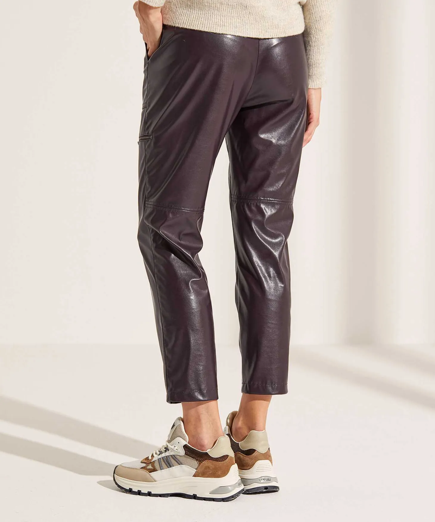 Marc Cain Sports Worker Broek Vegan Leather Rikaze