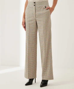 Marc Cain Wide Leg Broek Ruitmotief Waxhaw