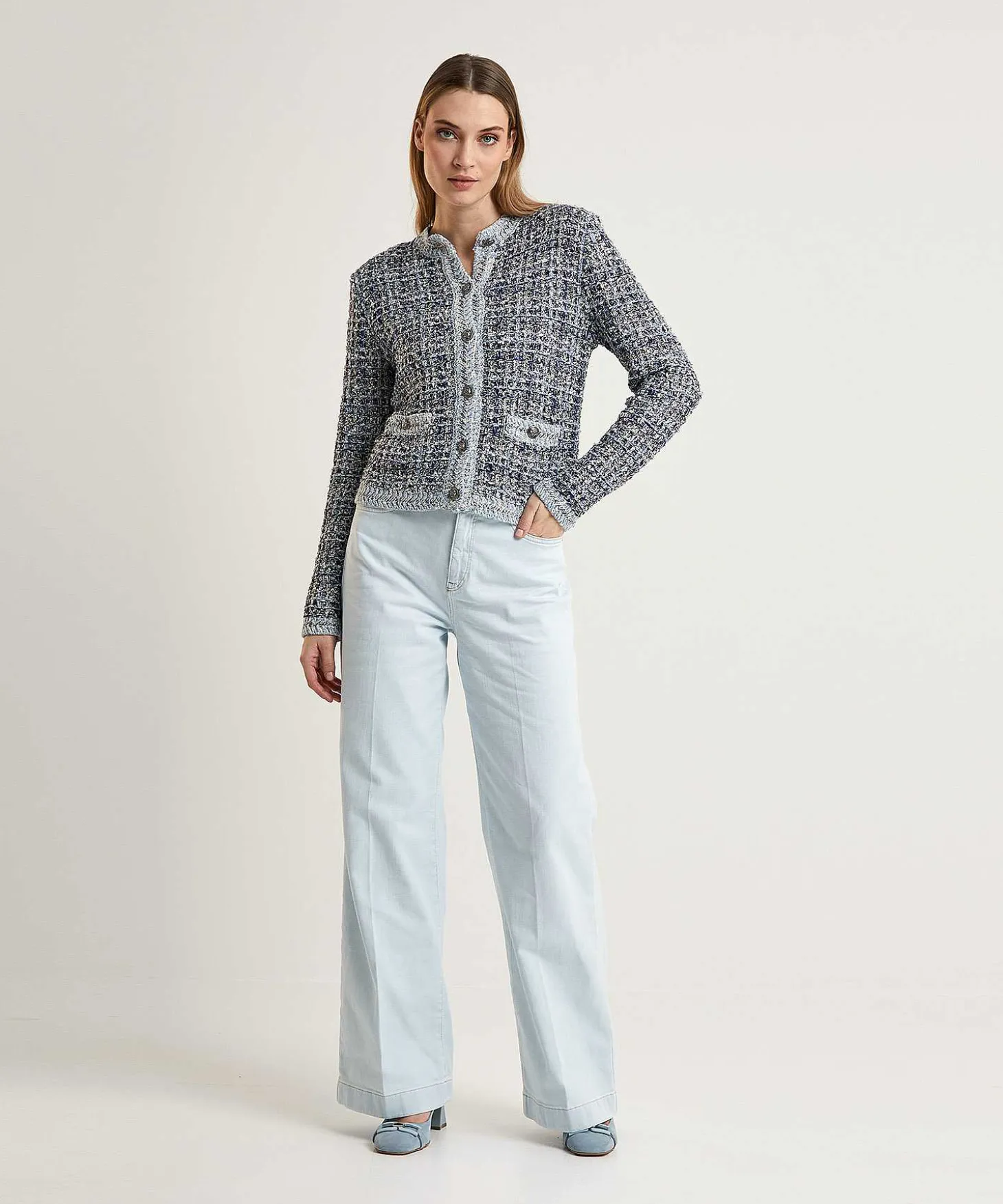 Marc Cain Wide Leg Jeans Met Sjaaltje Warri