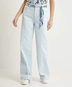 Marc Cain Wide Leg Jeans Met Sjaaltje Warri
