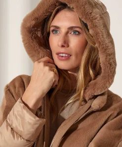 Milestone Fun Fur Jas Met Padded Details Sunny
