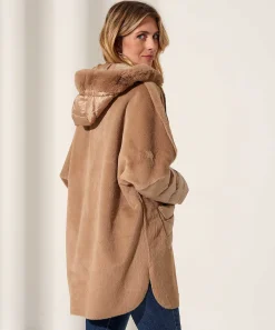 Milestone Fun Fur Jas Met Padded Details Sunny