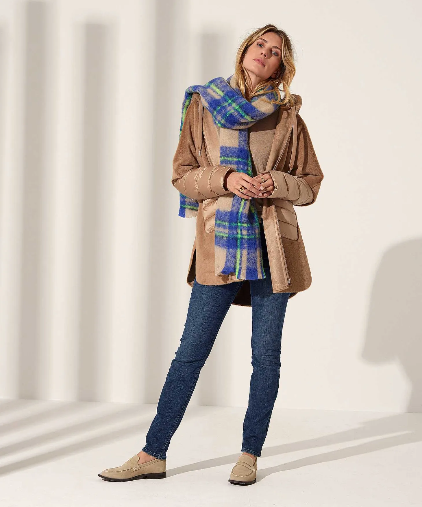 Milestone Fun Fur Jas Met Padded Details Sunny