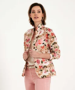 Ml Collections Blazer Seersucker Rozenprint